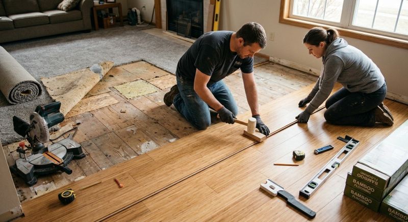 Bamboo Flooring Installation in Waxhaw, NC