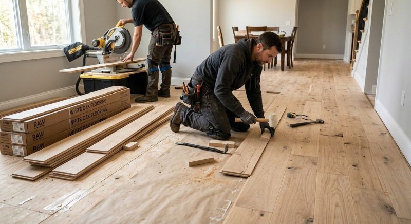 Oak Floor Installation in Monroe, NC