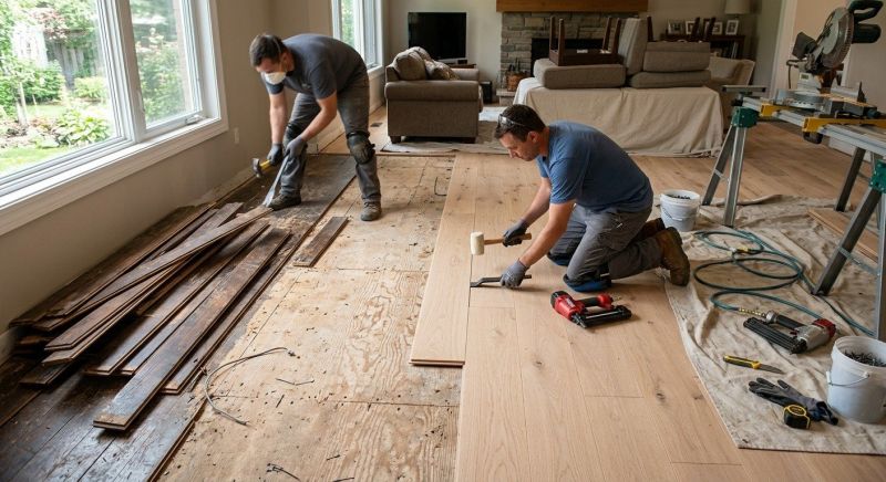 Oak Floor Replacement in Waxhaw, NC