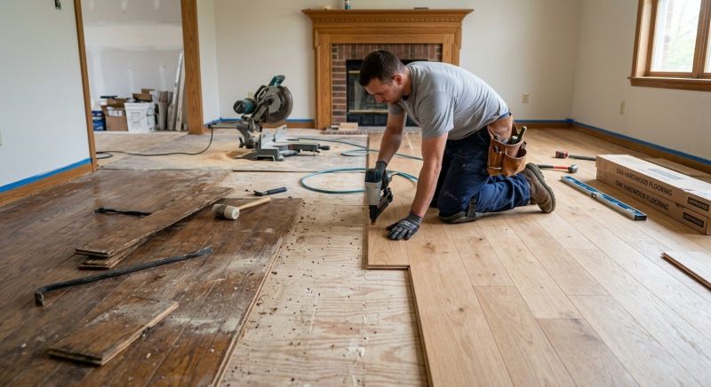 Oak Floor Replacement in Waxhaw, NC