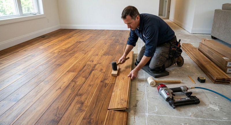 Teak Flooring Installation in Waxhaw, NC