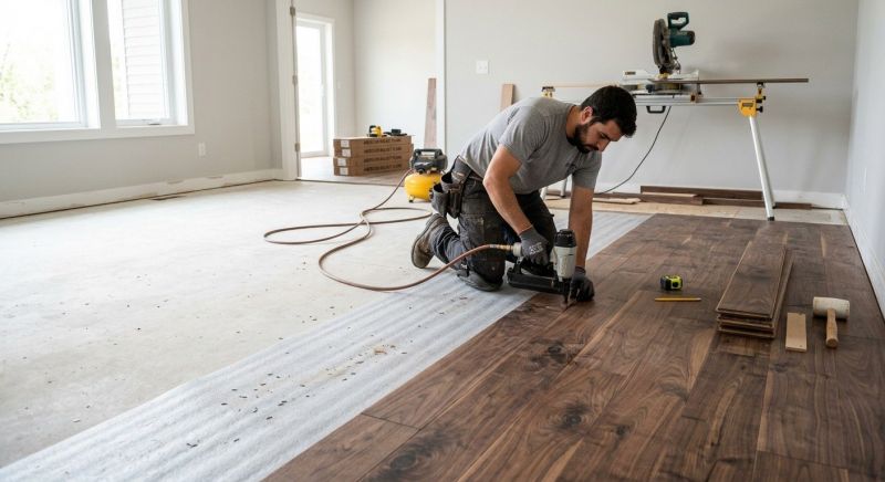 Walnut Flooring Installation in Waxhaw, NC