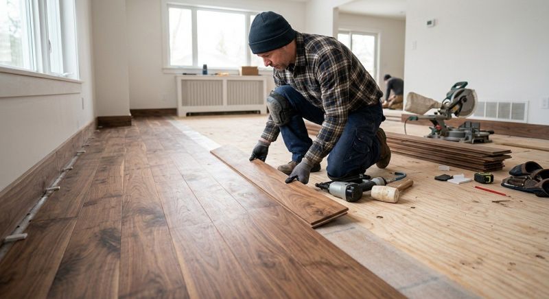 Walnut Flooring Installation in Waxhaw, NC